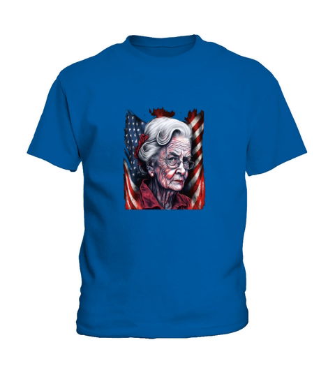 Retired Military Vintage Veteran American Mom Kids T-Shirt