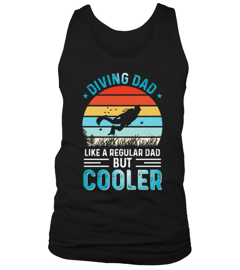 Diving Dad Fathers Day T Shirt Design Tank Top Unisex