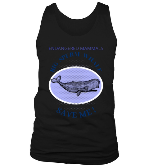 Mammals Endangered Big Sperm Whale Tank Top Unisex