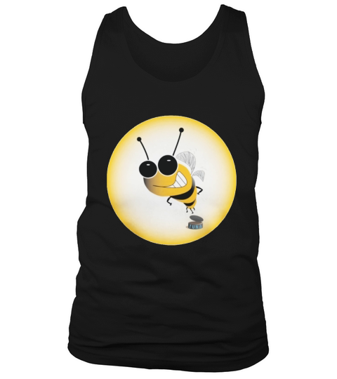 White Bumble Bee Tuna Buttons Tank Top Unisex