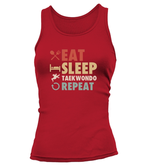 Eat Sleep Taekwondo Repeat Retro Tank top Woman