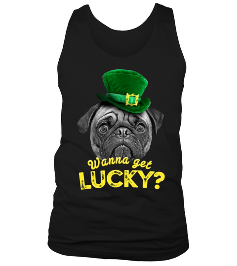 St Patricks Day Pug Lucky Tank Top Unisex