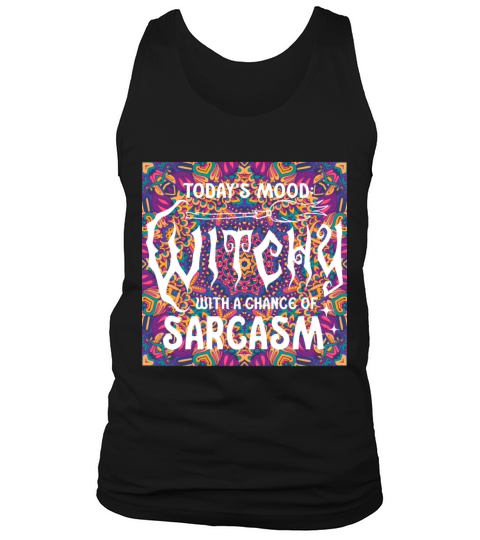 Witchy Sarcasm Quote On a Mandala purple Tank Top Unisex