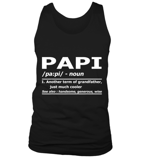 Definition Papi Funny Shirt Grandpa Dad Fathers Day Gift Tank Top Unisex