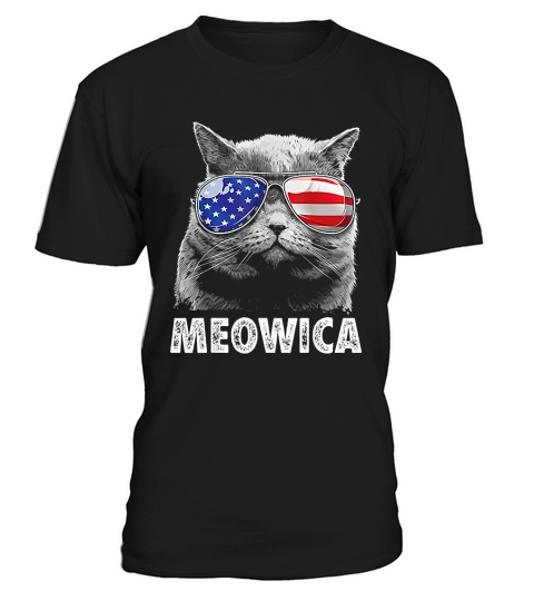 Cat 4th Of July Meowica Merica Men Usa American Flag T-Shirt Unisex