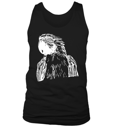 Cockatoo Portrait Vintage Bird Drawing Tank Top Unisex