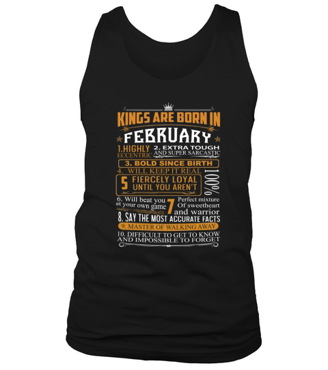 February Birthday Gifts - Kings are Born In February Tank Top Unisex
