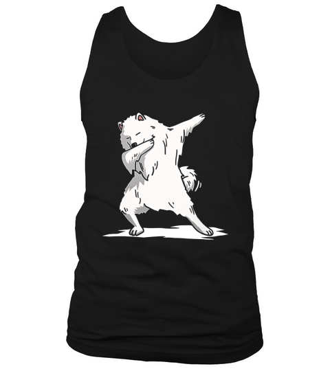 T-shirt de chien de Samoyède de tamponnage mignon Chemise de cadeau de danse de Dab drôle Tank Top Unisex