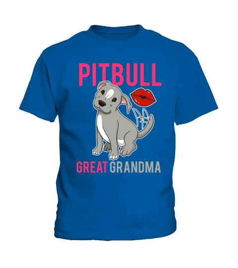 Pitbull Great Grandma Vintage Quote Pit Bull Terri Kids T-Shirt