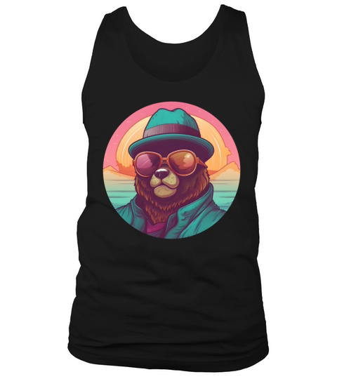 Bear Lovers Retro 80s 90s Style Tank Top Unisex