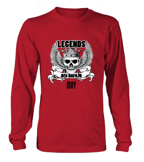 Geburtstag Mai Legenden Skull Schädel Long sleeved Unisex