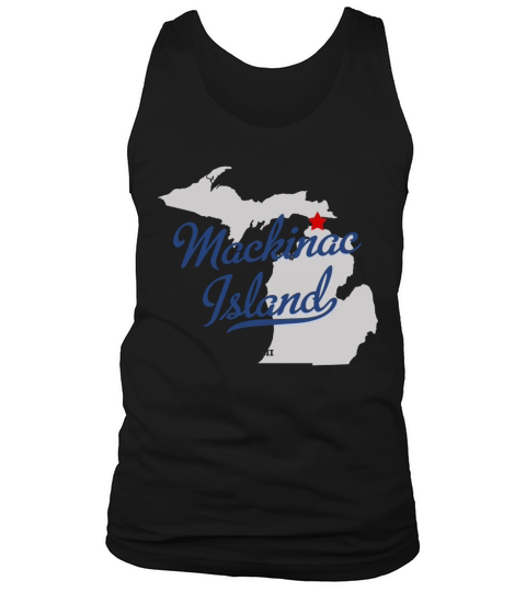 Mackinac Island Map Tank Top Unisex