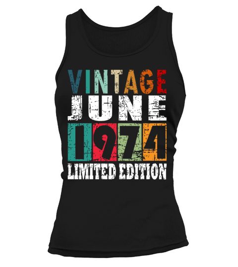 1974 vintage born in June gift Tank top Woman