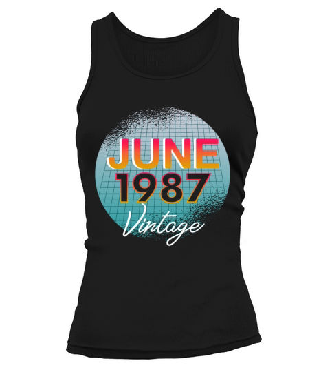 1987 vintage born in June gift Tank top Woman