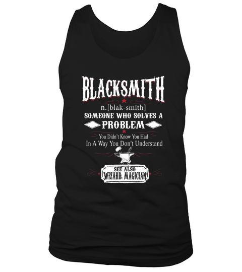 Blacksmith Meaning Tshirt Noun Definition Gift Tank Top Unisex