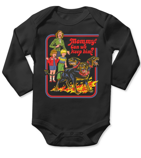 Vintage Mommy Can We Keep Him Long Sleeve Baby One-Piece