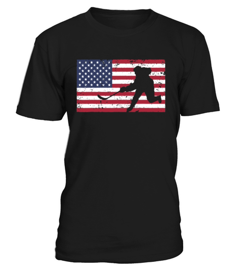 USA American Flag Hockey 4th of July shirt T-Shirt Unisex