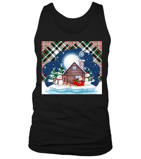Merry Christmas Santa, reindeer, Snowman Tumbler Tank Top Unisex