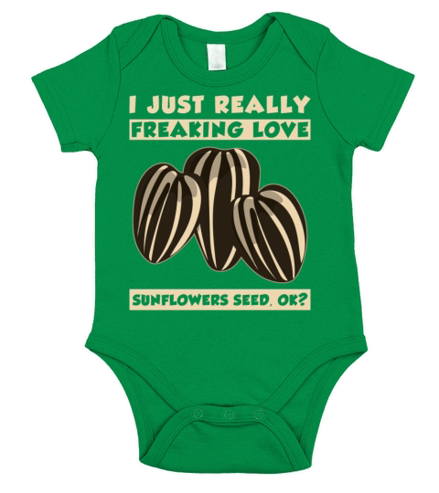 Sunflower Seeds Short Sleeve Baby One-Piece