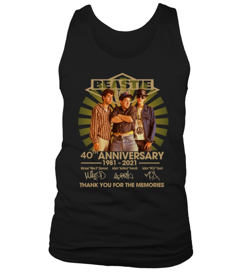 Beastie boys 40th anniversary 1981 2021 thank you for the memories signatures Tank Top Unisex