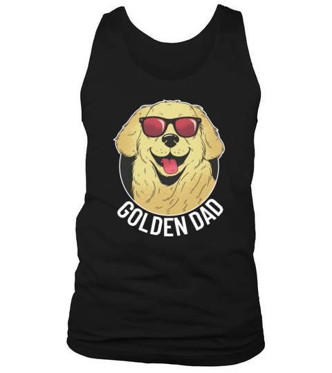 Golden Dad Pet Golden Retriever Dog Mens Golden Tank Top Unisex