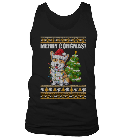 Merry Corgmas Funny Corgi Lovers Christmas Tank Top Unisex