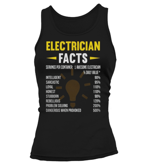 Mens Electrician Facts | Funny Electrician Joke T-Shirt Tank top Woman