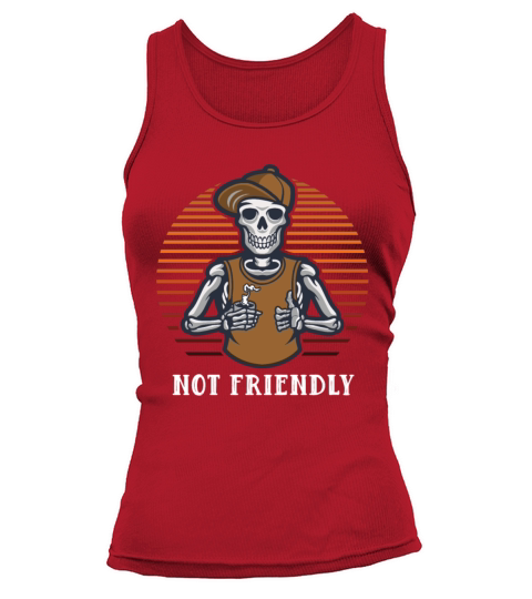 Not Friendly Funny Sarcastic Humor Sarcasm Introve Tank top Woman