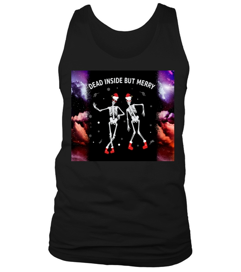 Tumbler Christmas Dead Inside But Merry Tank Top Unisex