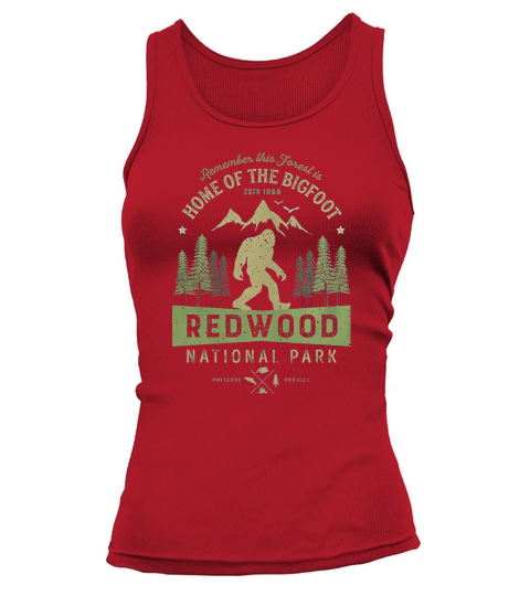 Redwood National Park Vintage California Bigfoot T Shirt Tank top Woman