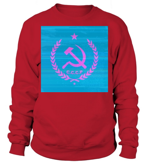 Soviet Vaporwave Hammer and Sickle Sweatshirt Unisex