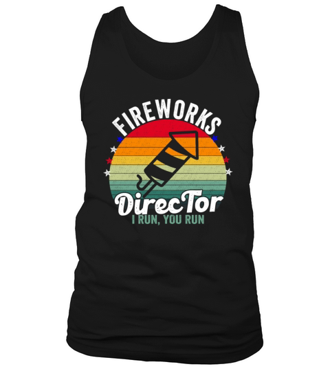 VINTAGE Fireworks Director If I Run You Run Tank Top Unisex