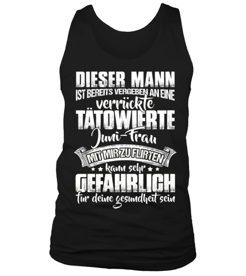 DISER MANN IST BEREITS VERGEBEN AN EINE VERRUCKTE TATOWIERTE JUNI-FRAU - Unisex Long Sleeve Tank Top Unisex