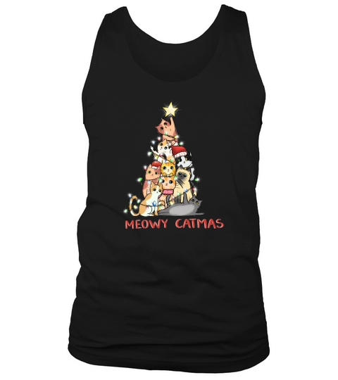 Funny Cat Christmas Meowy Catmas Tank Top Unisex