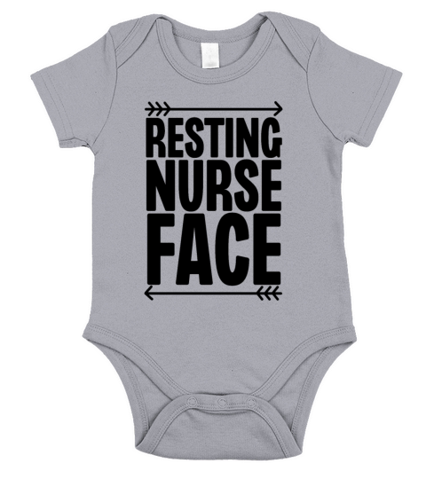 Resting Nurse Face Short Sleeve Baby One-Piece