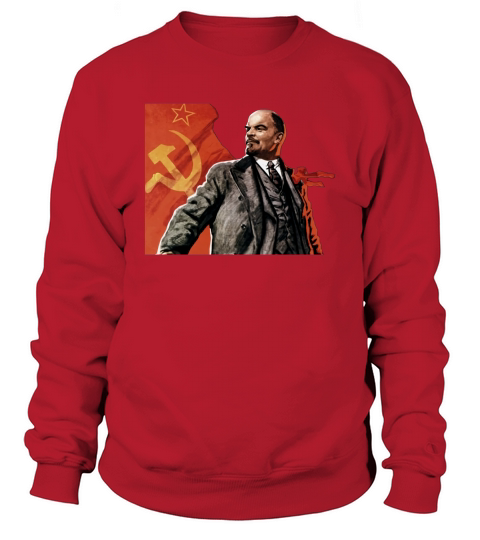 Lenin with soviet flag Sweatshirt Unisex
