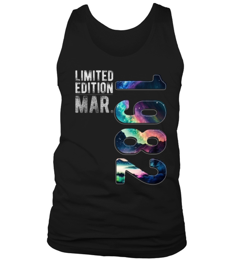 Limited Edition 1982 March Birthday Polar Lights Tank Top Unisex