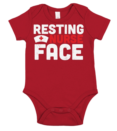 Resting nurse face Short Sleeve Baby One-Piece