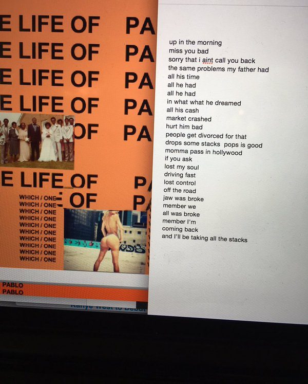 The Life Of Pablo Screenshot