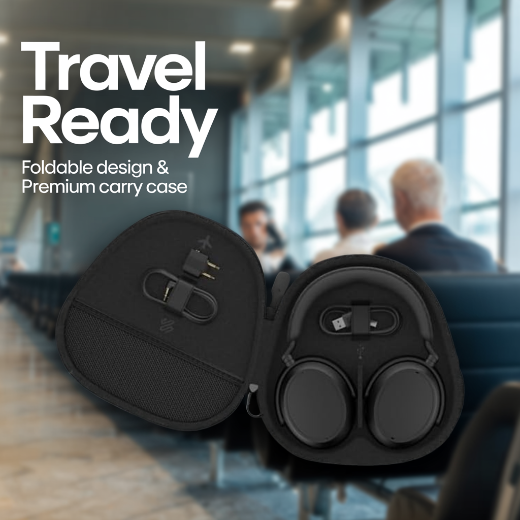Sennheiser Momentum 4 Wireless Noise Cancelling Headphones - Bluetooth Headset for Crystal-Clear Calls with Adaptive Noise Cancellation, Over-Ear Headphones, 60h Battery Life, Folding Design, Black - Image 17