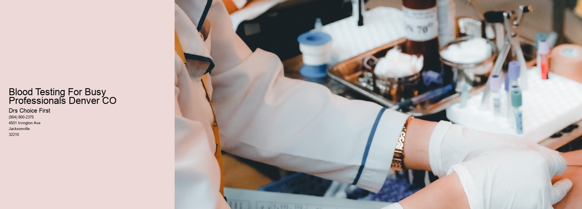Blood Testing For Busy Professionals Denver CO