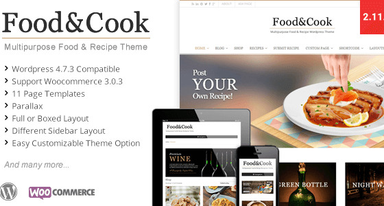 Food & Cook – Multipurpose Food Recipe WP Theme 2.6.7
