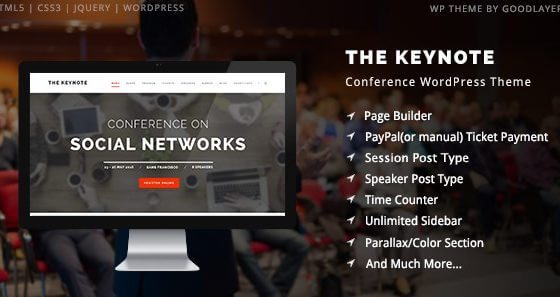 The Keynote – Conference Event Meeting WordPress Theme 2.2.4