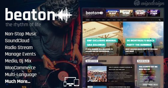 Beaton – Music Radio & Events WordPress Theme 1.4.1