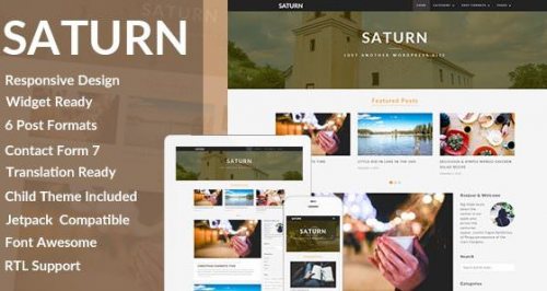 SATURN – A Personal/Travel WordPress Blog Theme