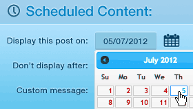 schedule selected content