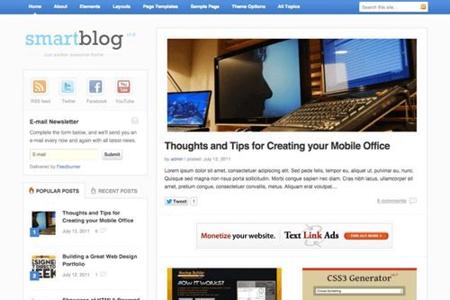 Theme Junkie Smartblog WordPress Theme 1.0.2
