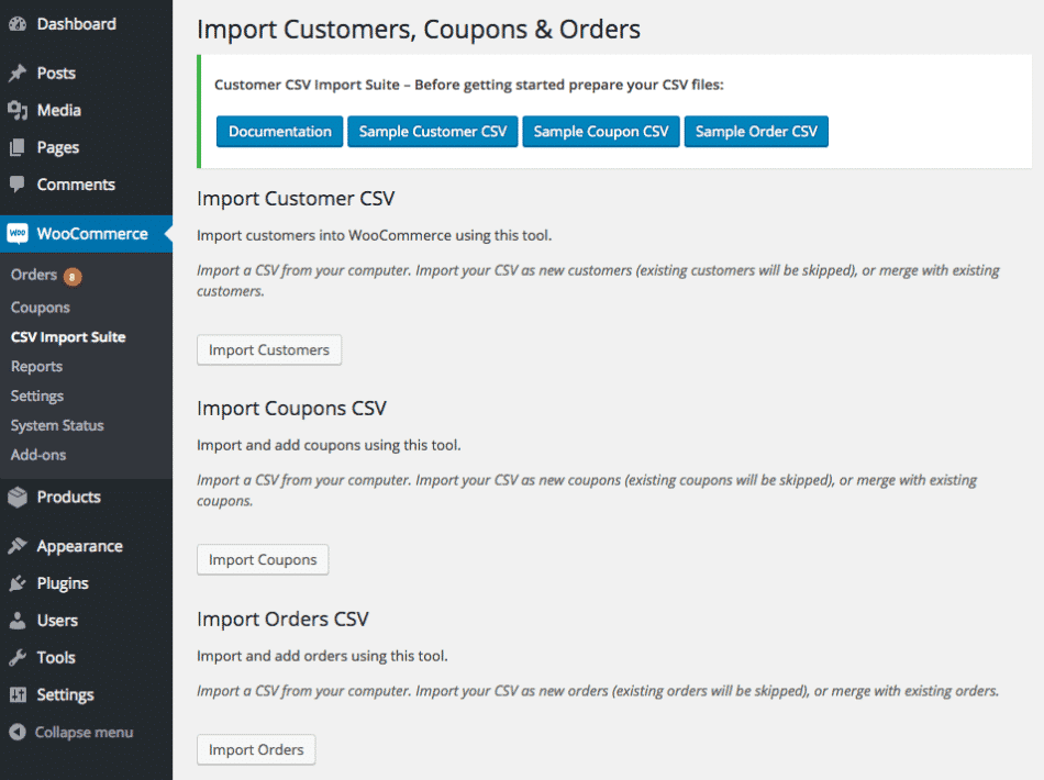 WooCommerce Customer/Order/Coupon CSV Import Suite 3.11.0