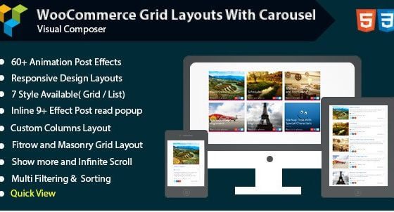 Visual Composer – Woocommerce Grid With Carousel 1.0