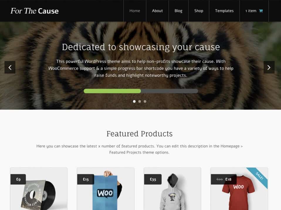 Woothemes For The Cause WooCommerce Themes 1.1.18
